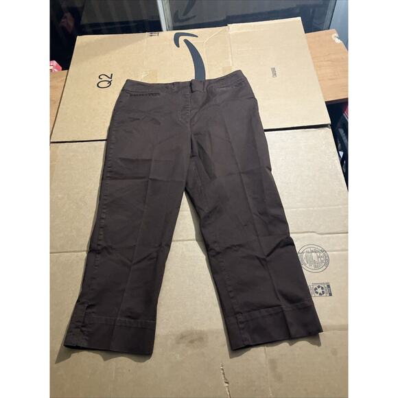 J.H. Collectibles Brown Wide Leg Pants Size 14, Straight Leg Stretch Trousers - Picture 1 of 8